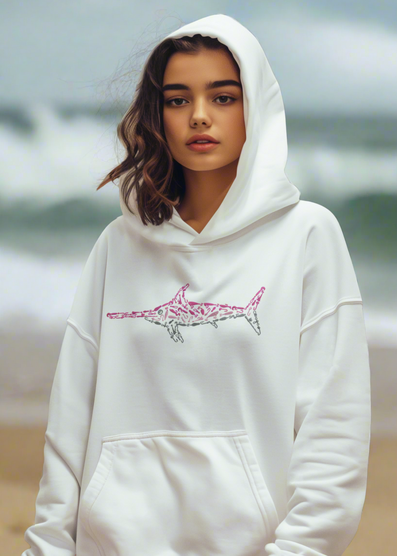 The Deckhand Pink Swordfish Hoodie — Graphic Print