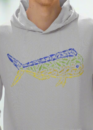 PREMIUM EMBROIDERED MAHI MAHI RELAXED HOODIE