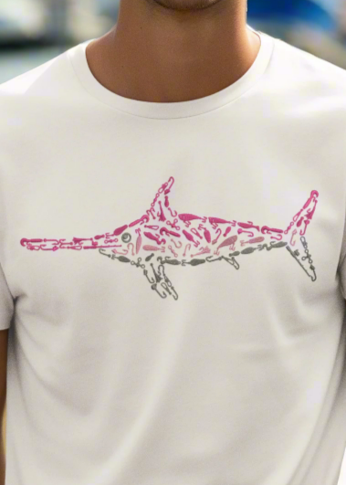 ESSENTIALS PINK SWORDFISH GRAPHIC PRINT T-SHIRT