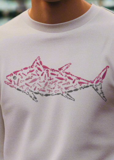 Premium Pink Tuna Graphic Print L/S TEE