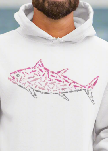ESSENTIALS PINK TUNA GRAPHIC PRINT HOODIE