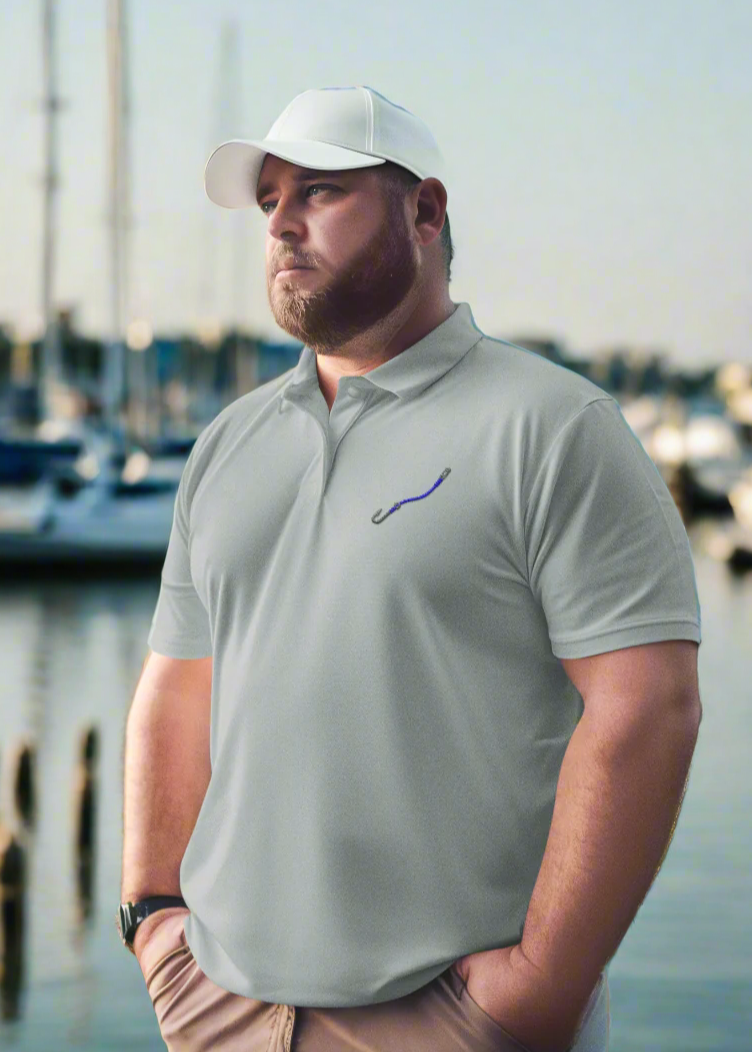 Embroidered "Hook & Line" Chromasoft Piqué Polo w/ UV Protection - (3 Fishing Line Colors)