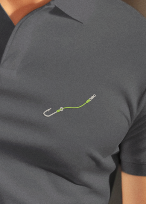 Embroidered Lime Hook & Line Chad Polo