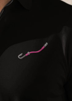 Embroidered Pink Hook & Line Chad Polo